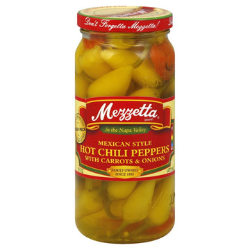 Mezzetta Mexican Hot Chili Peppers. 16-Ounce (Pack Of 6)