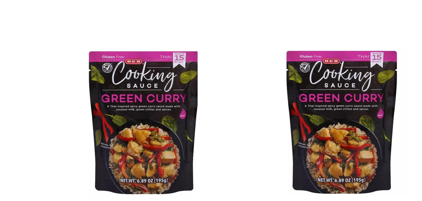 HEB Cooking Sauce Mixes - 2 packages (Spicy Green Curry 6.89oz)