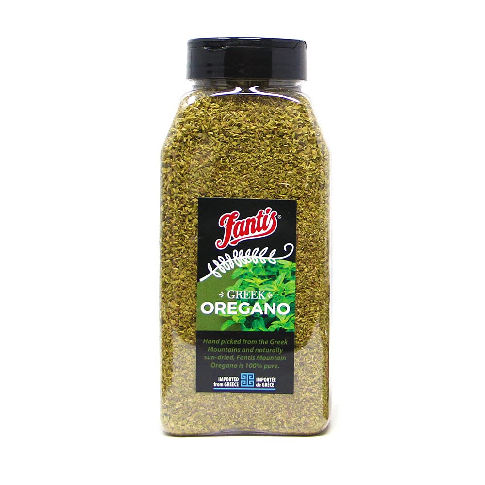 Fantis Dried Oregano Seasoning, 100% Pure Greek Oregano Leaves From Greece Hand Picked And Naturally Sun Dried, 6 Ounce