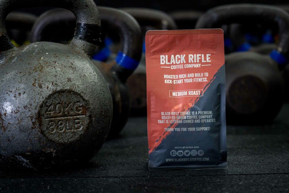 Black Coffee Fit Fuel Whole Bean Coffee, Medium Roast, 12 Ounce Bag, Model 30-029-12W
