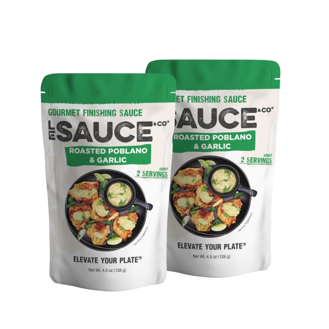 Le Sauce & CO Roasted Poblano & Garlic Sauce - Pack of 2 - Poblano Cream
