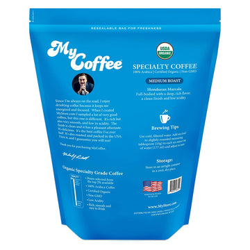 MyCoffee Organic Specialty Grade 100% Arabica Coffee - Medium Roast, 2LB Bag