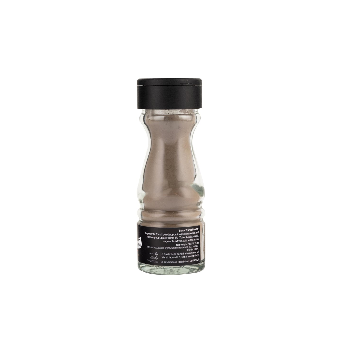 La Rustichella - Black Truffle Powder 1.76 Oz (50 Gr) - 100% Made In Italy | Vegan, Gluten-Free, Cholesterol-Free