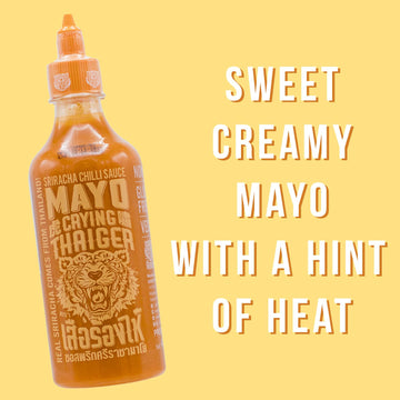 Crying Thaiger Sriracha Mayo Chili Sauce, Vegan & Gluten Free, 17.4 oz Squeeze Bottle, Non-GMO from Thailand