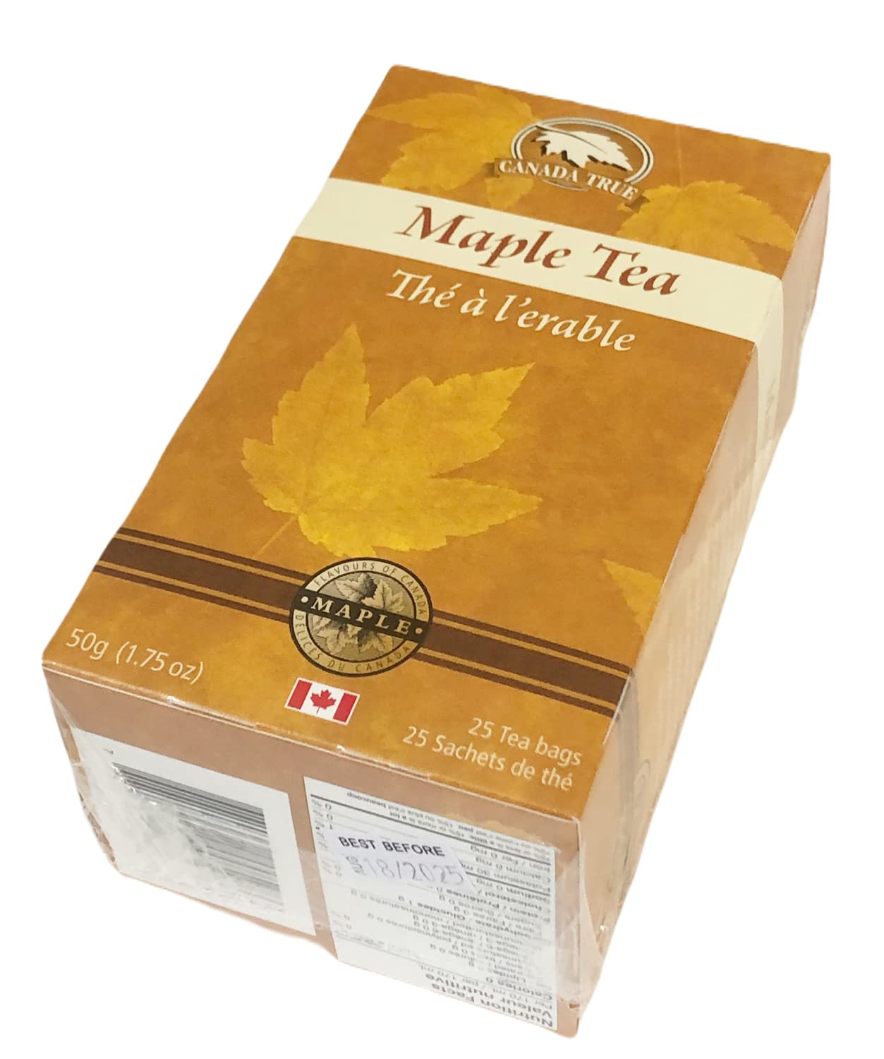 Canada True Maple Tea 25 Tea Bags, 50G (1.75Oz), Product Of Canada