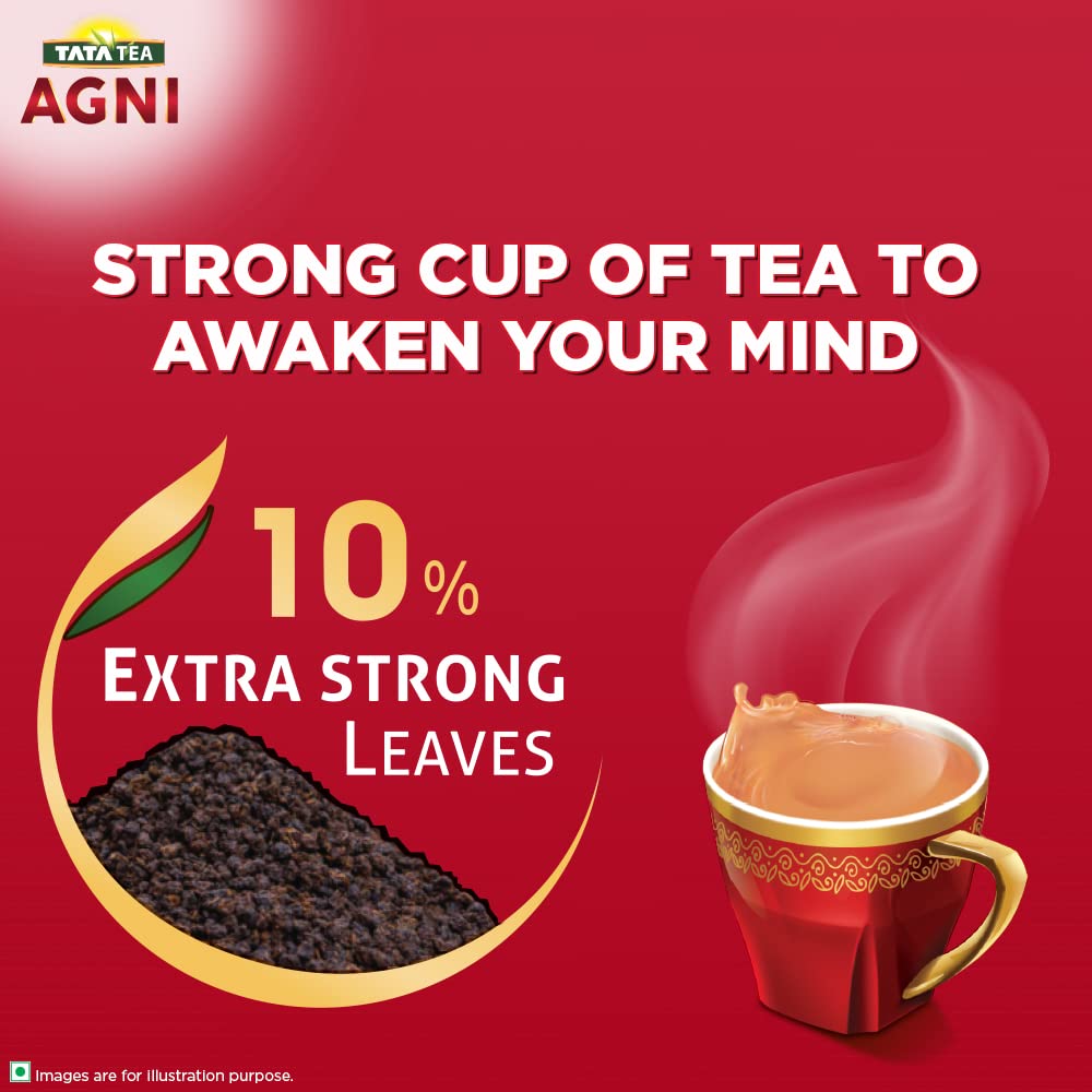Tata Tea Agni | Strong chai With 10% Extra Strong Leaves | Black Tea | 500g