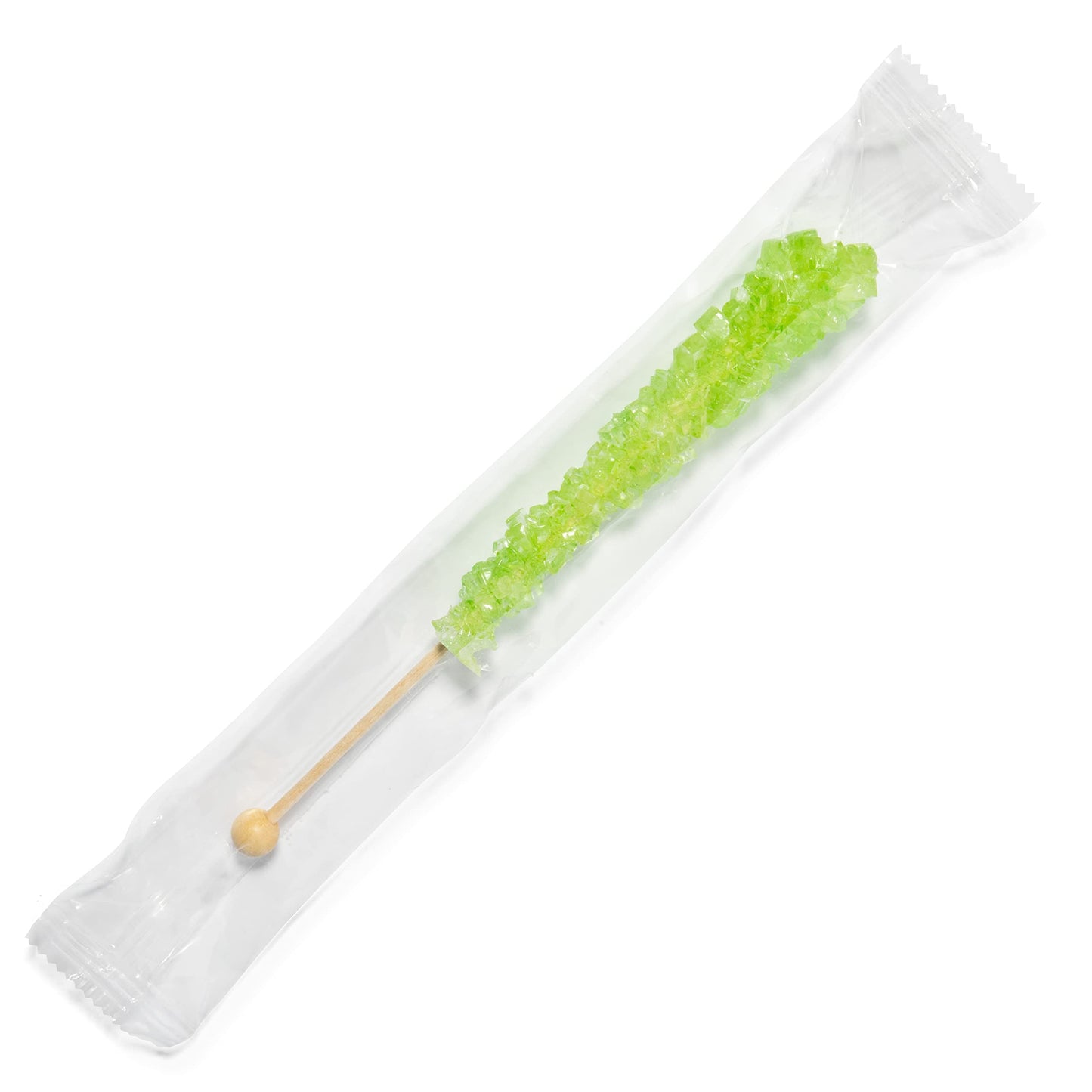 Candy Envy - Light Green Rock Candy Sugar Sticks - Watermelon Flavored - 144 Indiv. Wrapped