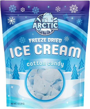 Arctic Farms Freeze Dried Ice Cream That Does Not Melt (Cotton Candy - Blue)