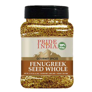 Pride Of India - Fenugreek Seed Whole - Whole & Gourmet Indian Spice - Ideal Seasoning For Cooking - Free Of Preservatives - Eas