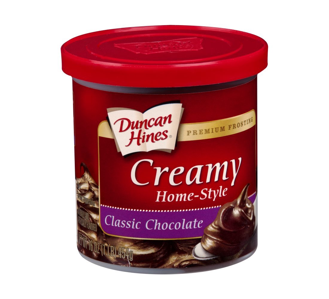 Duncan Hines creamy Home-Style Frosting, classic chocolate, 16 Ounce, Pack of 8