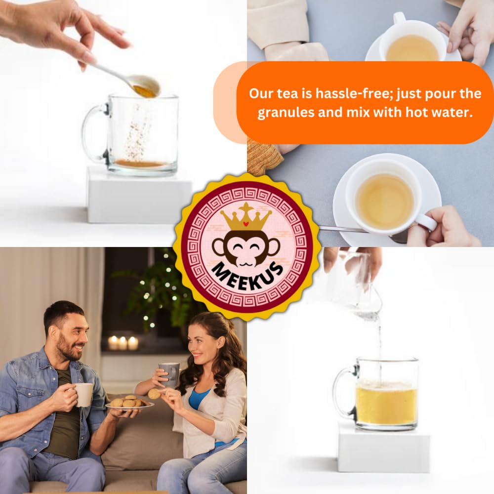 Meekus Premium Ginger Tea Bags & Crystals - Instant Honey Ginger Tea Packets, 18G X 20 Sachets (Cinnamon, 1 Pack)