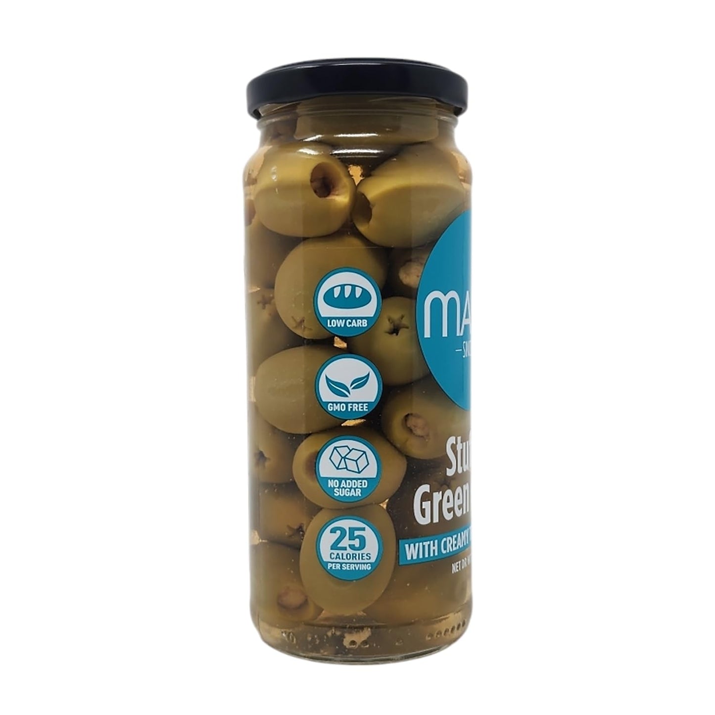 Mario Stuffed Green Olives with Creamy Truffle Cheese 7 Ounce (Pack of 6)