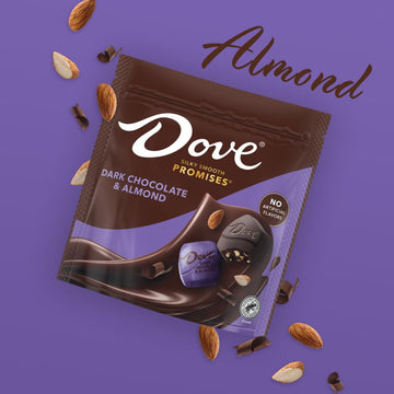 Dove Promises Dark Chocolate Almond Easter Candy - 6.74 Oz Bag (Pack Of 8)