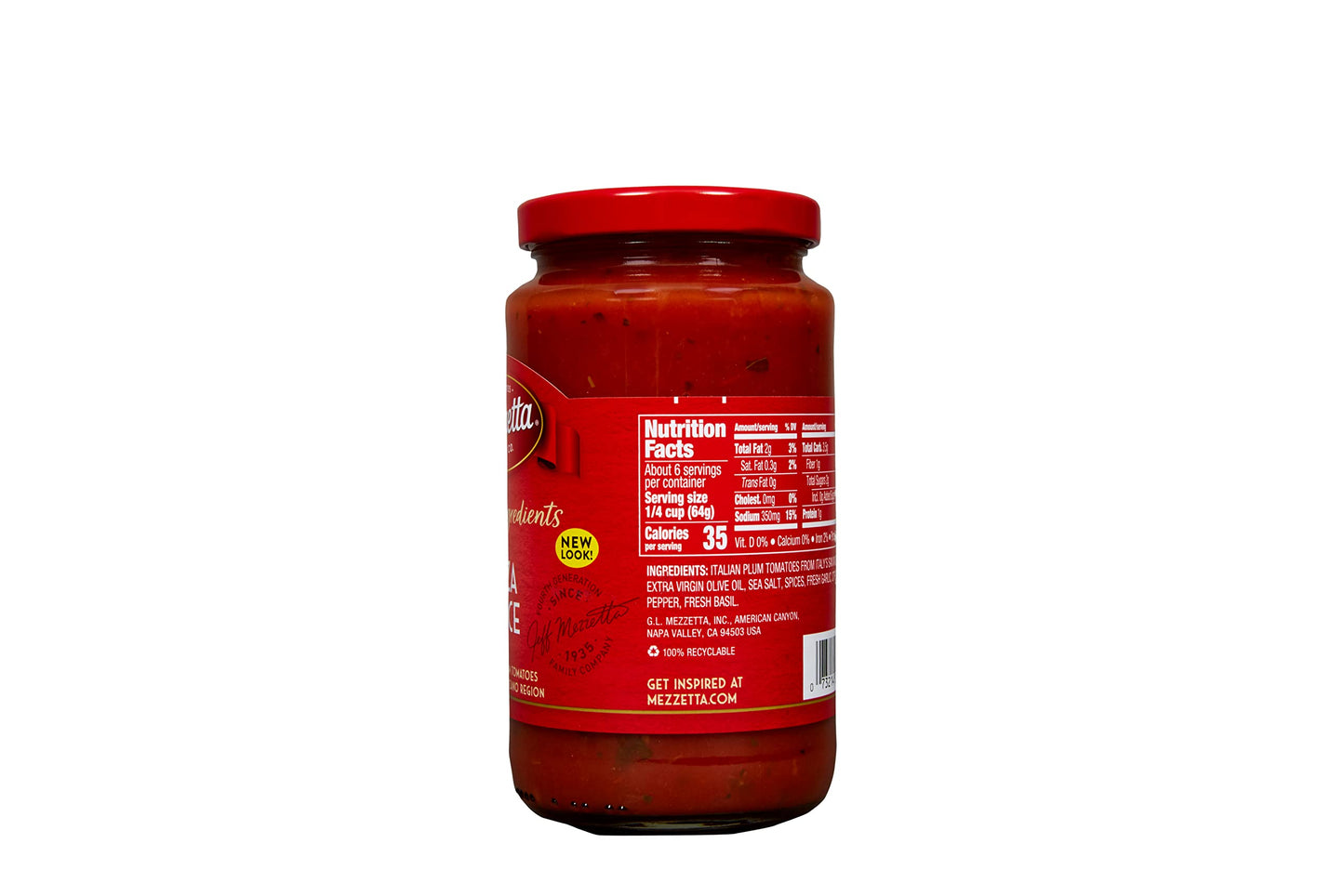Mezzetta Pizza Sauce 14 Ounce Jar - Traditional Italian Style With Tomatoes, Extra Virgin Olive Oil & Garlic - Gourmet - Authent