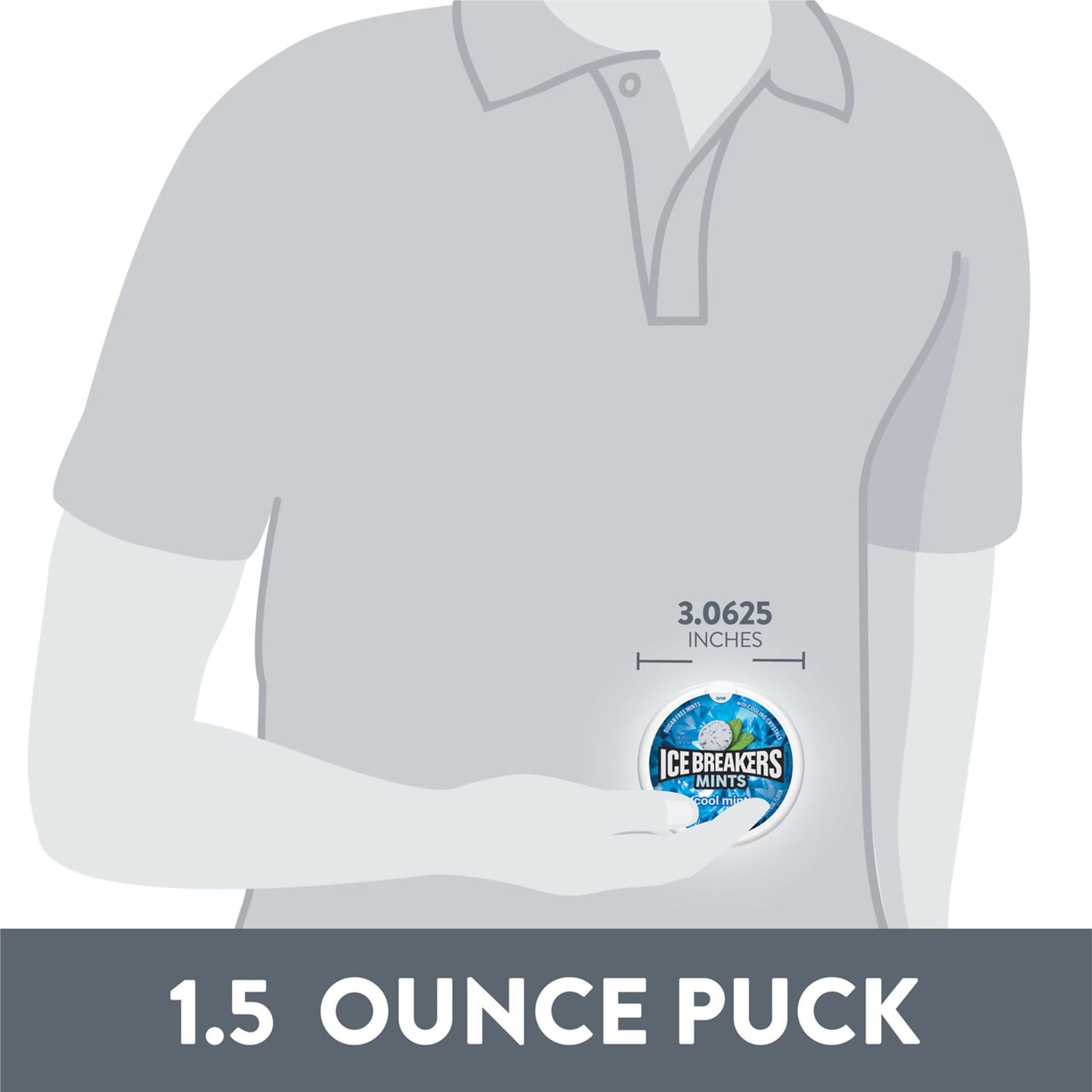 ICE BREAKERS Cool Mint Sugar Free Mints Tin, 1.5 oz