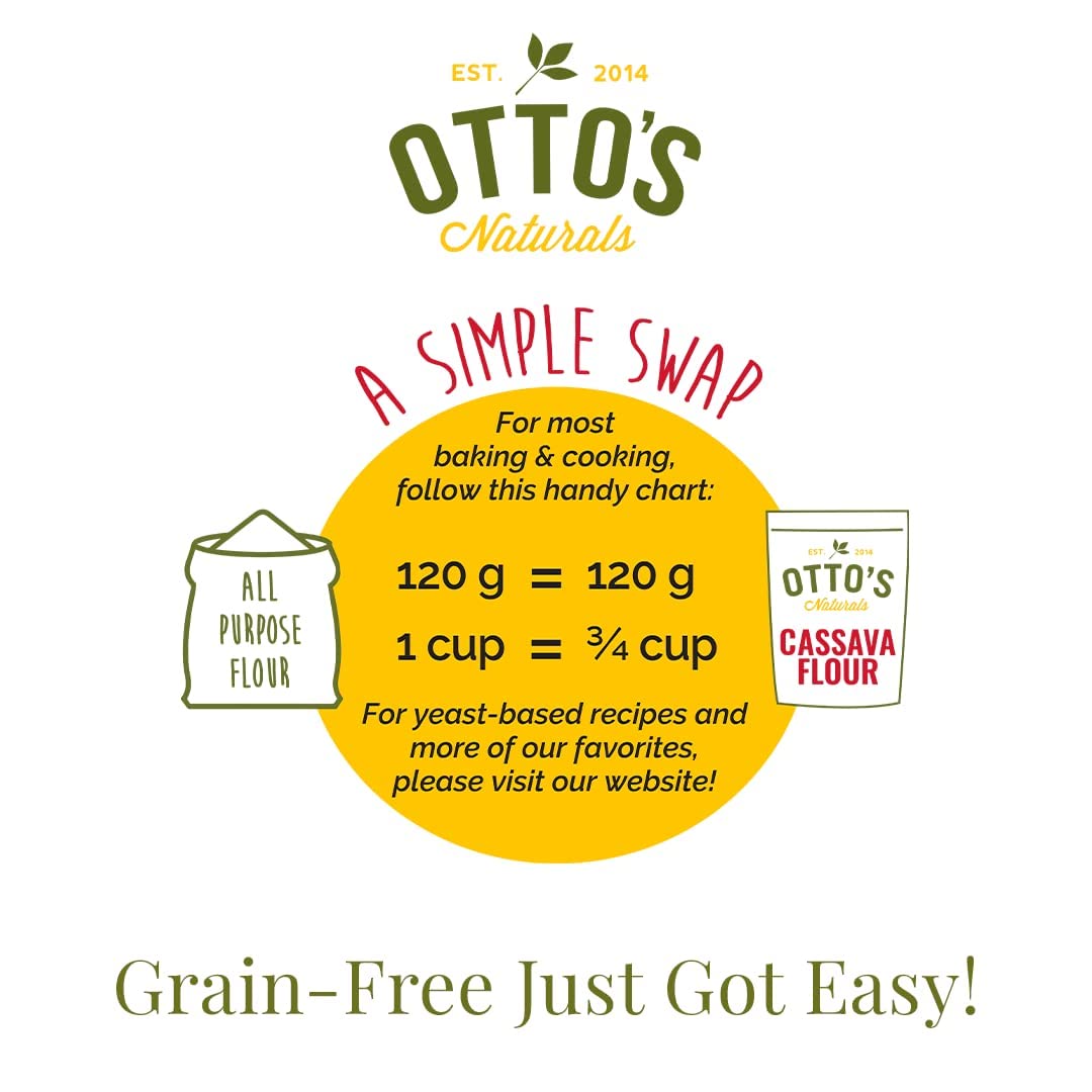 Otto'S Naturals Multi-Purpose Cassava Flour, Non-Gmo, Gluten, Grain, Nut And Gum-Free, 1-To-1 Wheat Alternative, Paleo, Aip, 15