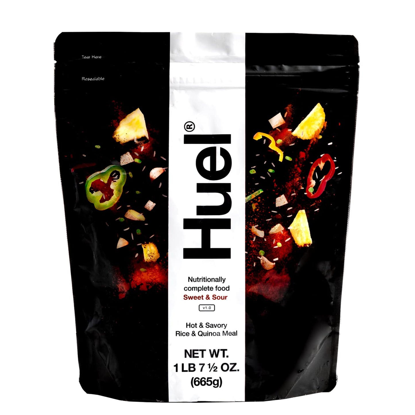 Huel Hot and Savory Instant Meal Replacement - Sweet and Sour - 1.46 lb - 24g Protein, 14g Fiber, 27 Vitamins and Minerals
