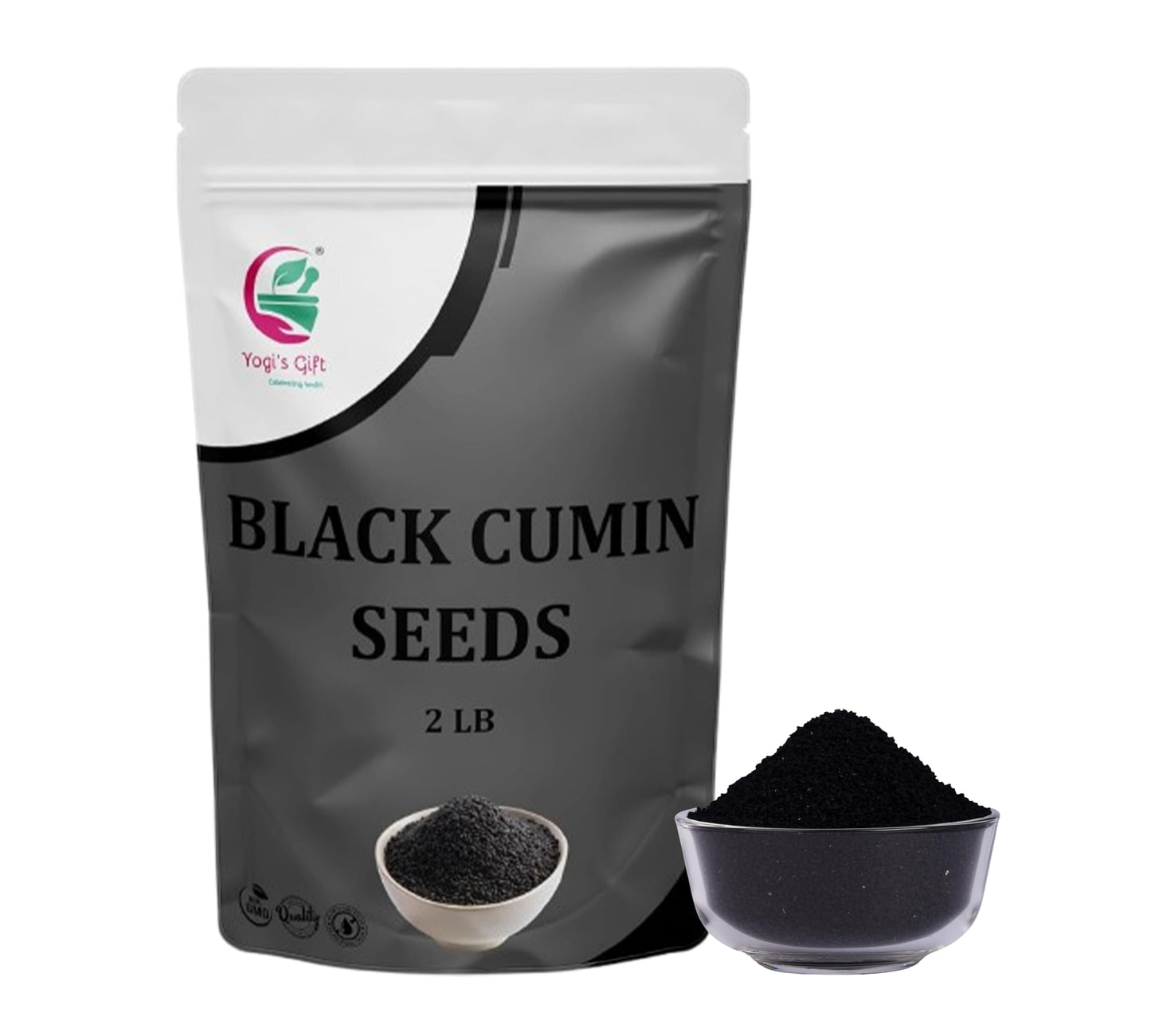 Black Cumin Seeds 2 Lb Nigella Sativa 100% Pure & Natural Top-Grade Quality Kalonji Seeds Perfect For Seasoning Cooking Sprouting & Herbal Uses 2Lb Bulk Pack - By Yogis Gift