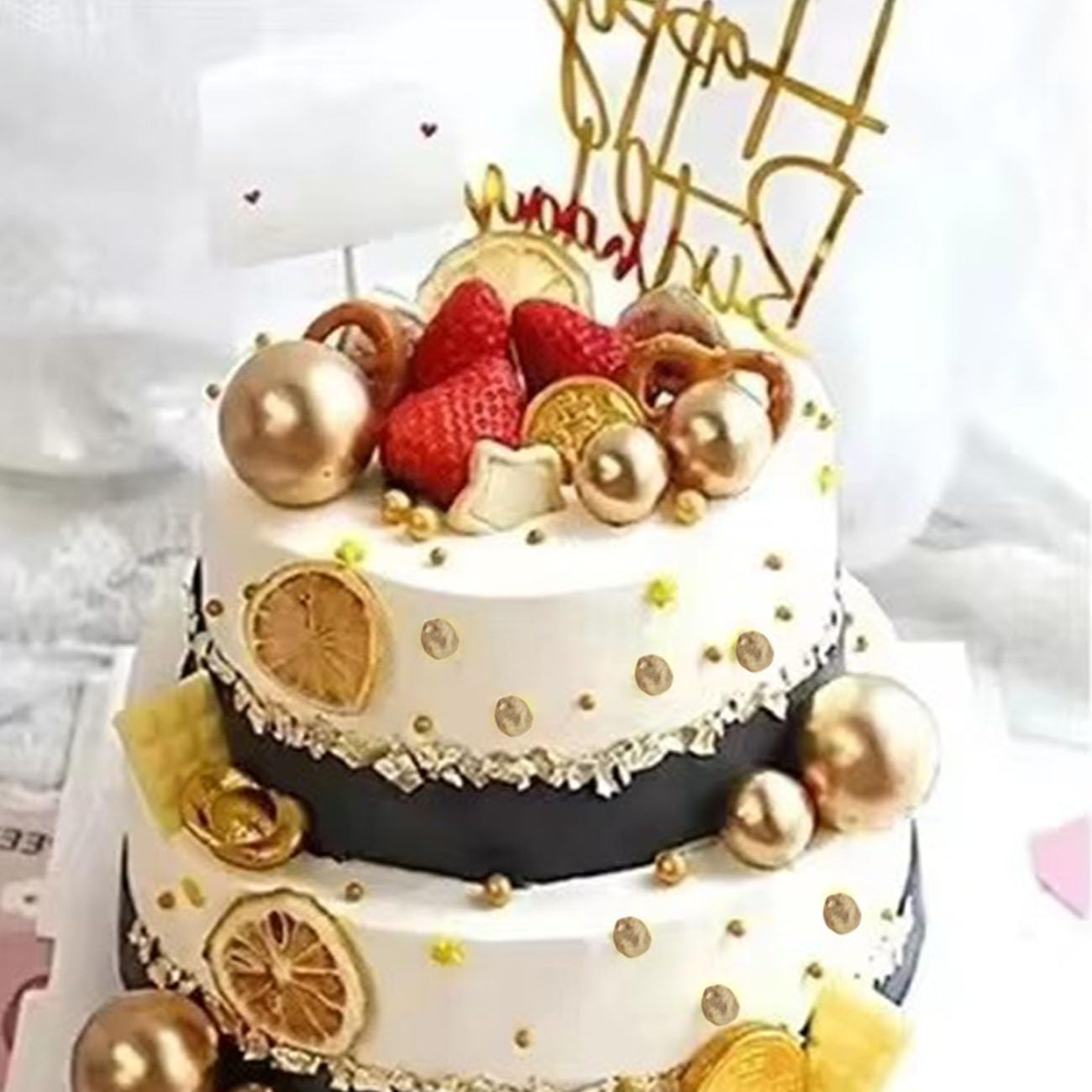 Ephvodi Sprinkles For Cake Decorating, Gold Pearl Sugar Sprinkles For Cupcake Toppers Wedding Party Halloween Christmas Supplies
