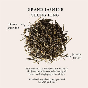 Palais des Thés Jasmine Green Tea - Grand Jasmine Chun Feng - Premium Loose Leaf - 3.5oz Tin - Serves 20-25 Cups