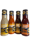 Buffalo Wild Wings Milder Variety Bundle: Parmesan Garlic, Medium, Honey Bbq, Asian Zing: 12 Ounces Each