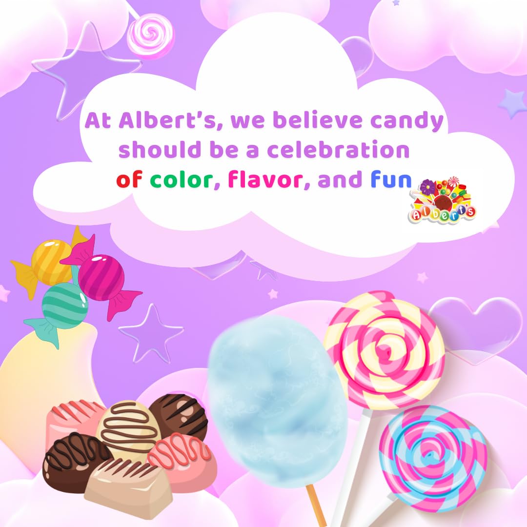 Alberts Cotton Candy – 12 Pack – White Fluffy Sweet Treat – Resealable Tubs – Perfect For Parties & Events (Vanilla)