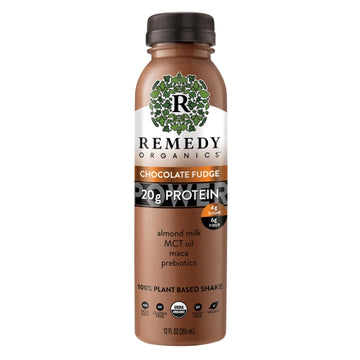 Remedy Organics Duo Decadence Power 12-Pack | Plant Based Mct Oil Protein Shakes, Ready To Drink | Usda Organic, Vegan, Gluten Free, Dairy Free, Soy Free | 6 Chocolate Fudge Bottles & 6 Cold Brew Latte Bottles