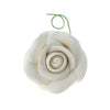 Global Sugar Art Tea Rose Sugar Cake Flowers, White, Medium With Wire,1.75 Inches, 12 Count By Chef Alan Tetreault