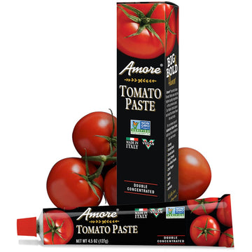 Amore Vegan Tomato Paste In A Tube - Non Gmo Certified And Made In Italy (Pack Of 1)