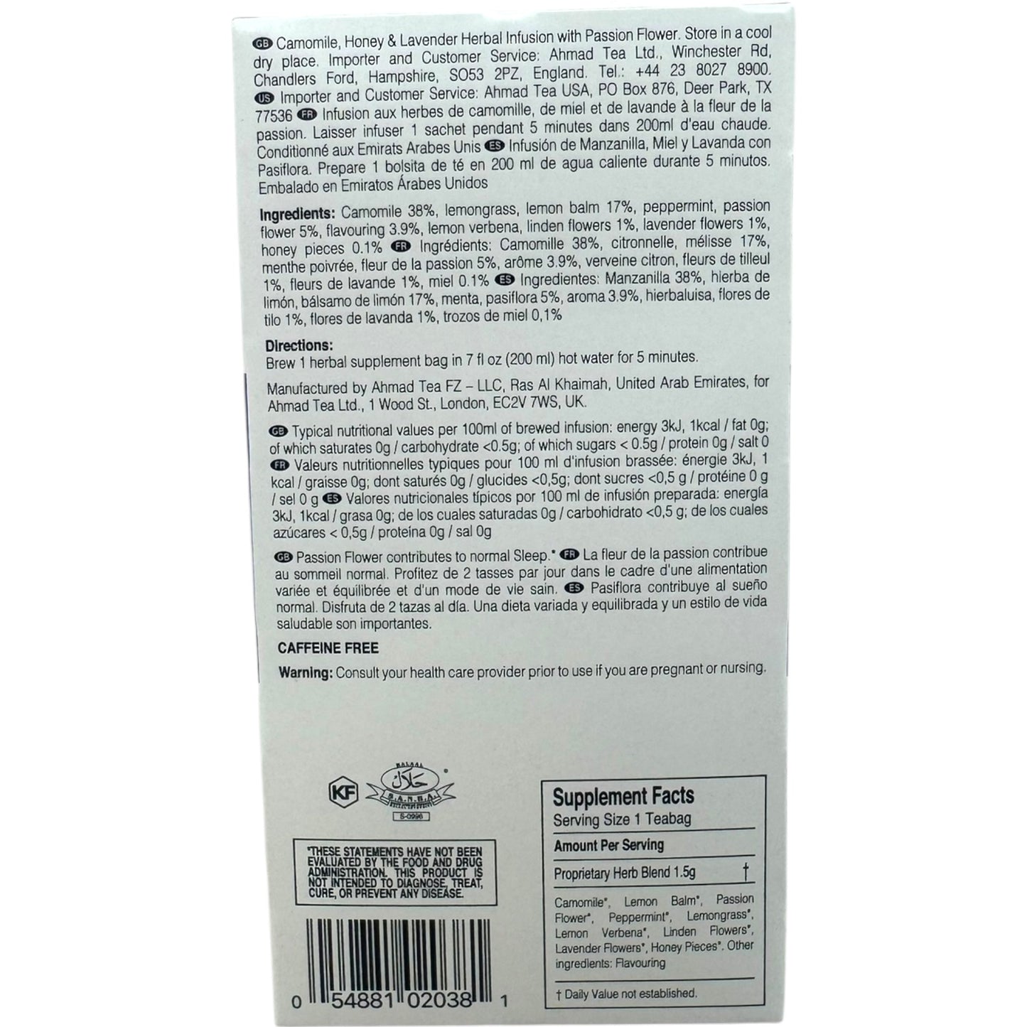 Ahmad Tea Sommeil Herbal Tea for Relaxation