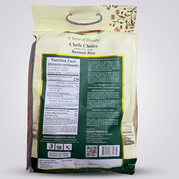 Galaxy Foods Chefs Choice Basmati Rice 10 LB - Extra Long Grain