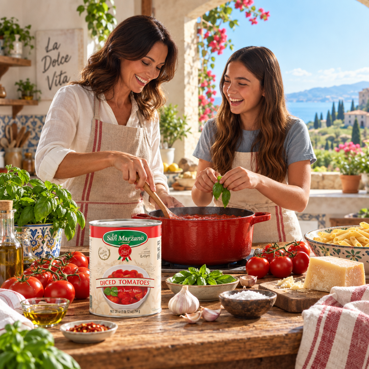 La San Marzano, Italian Diced Chopped Crushed Tomatoes 6 x Can 28 Oz