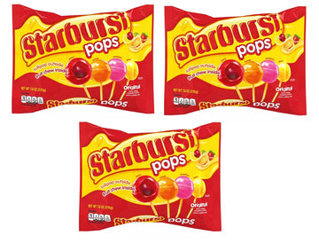 Starburst Candy Lollipops Original Flavors - Fruit Chew Lollipops 26.4Oz Total, 3 Count (Pack Of 1)