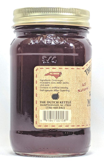 Amish Homemade Style Muscadine Jelly 2-19 Oz Reusable Jars All Natural Non-Gmo No Preservatives
