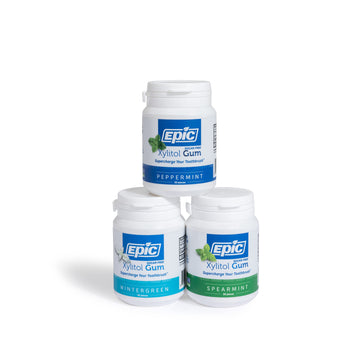 Epic Xylitol Chewing Gum - Sugar Free & Aspartame Free Chewing Gum Sweetened W/Xylitol For Dry Mouth & Gum Health (Assorted, 50-