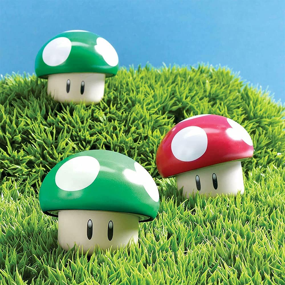 Super Mario Bros. Mushroom Sour Candy - Collectible Tin with Random Sour Cherry or Green Mushroom Candies, 1 Count