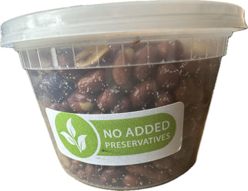 Adobon Mani Halal Garlic Roasted Red Skin Peanuts Filipino Snack Home Made No Preservatives Halal Snacks (11 oz, Spicy)