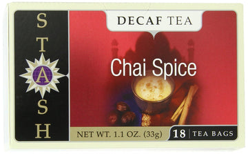 Stash Tea Decaf Chai Spice Tea 18 Count Tea Bags (Packaging May Vary) Individual Decaffeinated Black Tea Bags, Use In Teapots Mu
