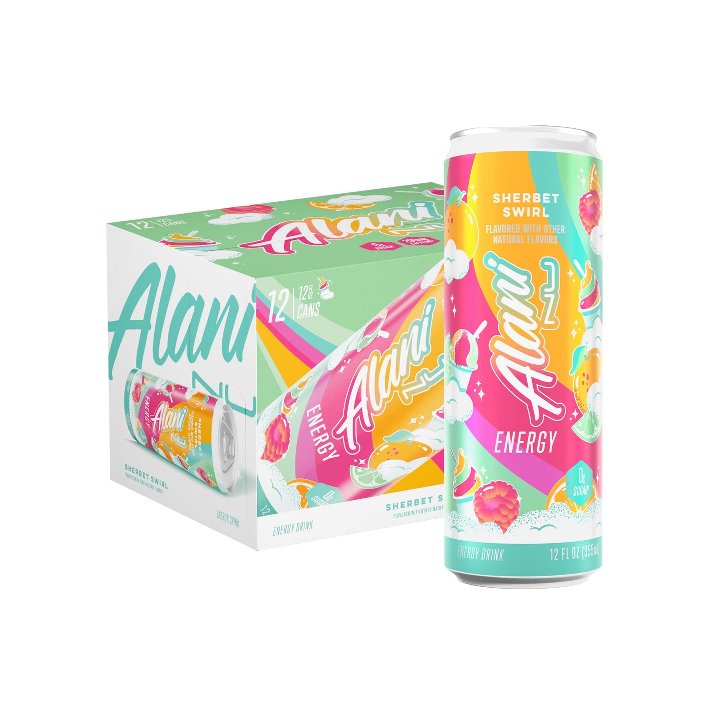 Alani Nu Energy Drinks - Sugar Free, 200mg Caffeine, Biotin & B Vitamins, 12 Fl Oz Cans, 12 Pack