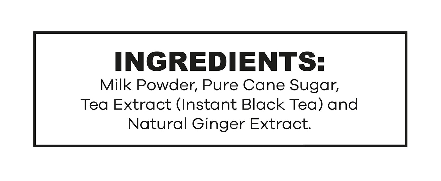 Quiktea Ginger Chai Tea Latte - 20 Count (2 Boxes Of 10 Each) - Packaging May Vary - All Natural Preservative Free Authentic Cha