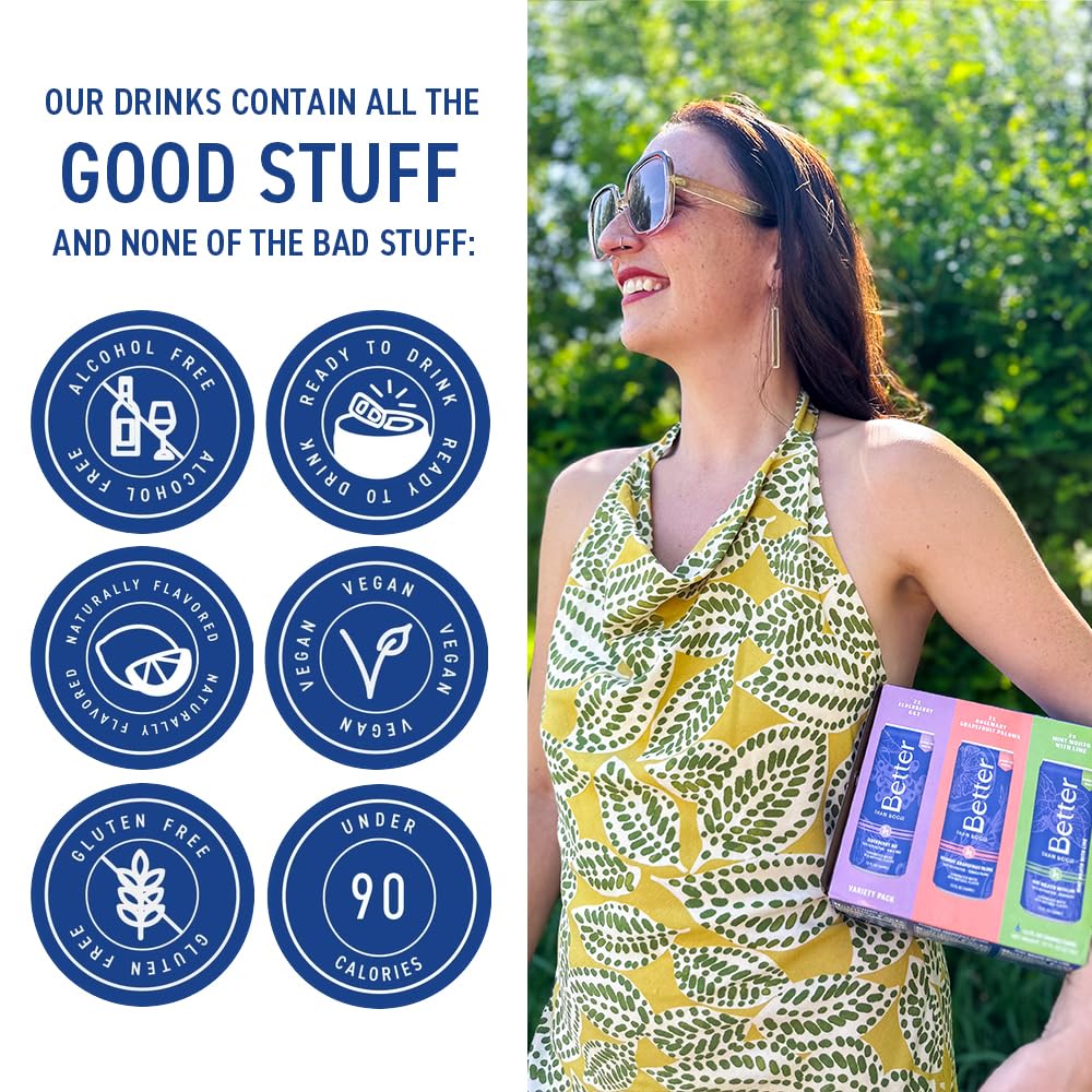 Better Than Booze Non- ic Mocktails | 12 Pack | Alternative Beverages | Enjoy Refreshing Drink Moments