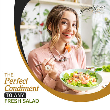 Giusti White Vinegar Dressing - A White Condiment for Cooking and Finishing Dishes such as Salads Vegetables or Fish. Made in Italy with Balsamic Vinegar of Modena - 8.45 fl oz (250 ml) - Pack of 1
