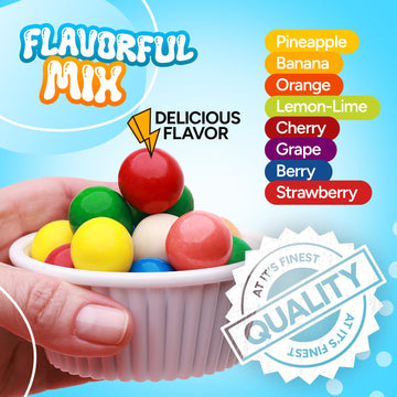 Gumballs for Kids - Assorted Double Bubble Gumballs - Individually Wrapped Gumballs - 12 Oz Chewing Bubble Gum - Assorted Gum Ba