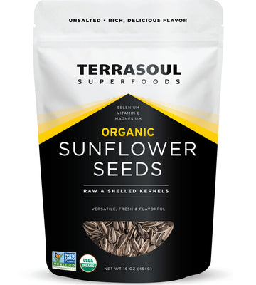 Terrasoul Superfoods Organic Hulled Sunflower Seeds, 16oz