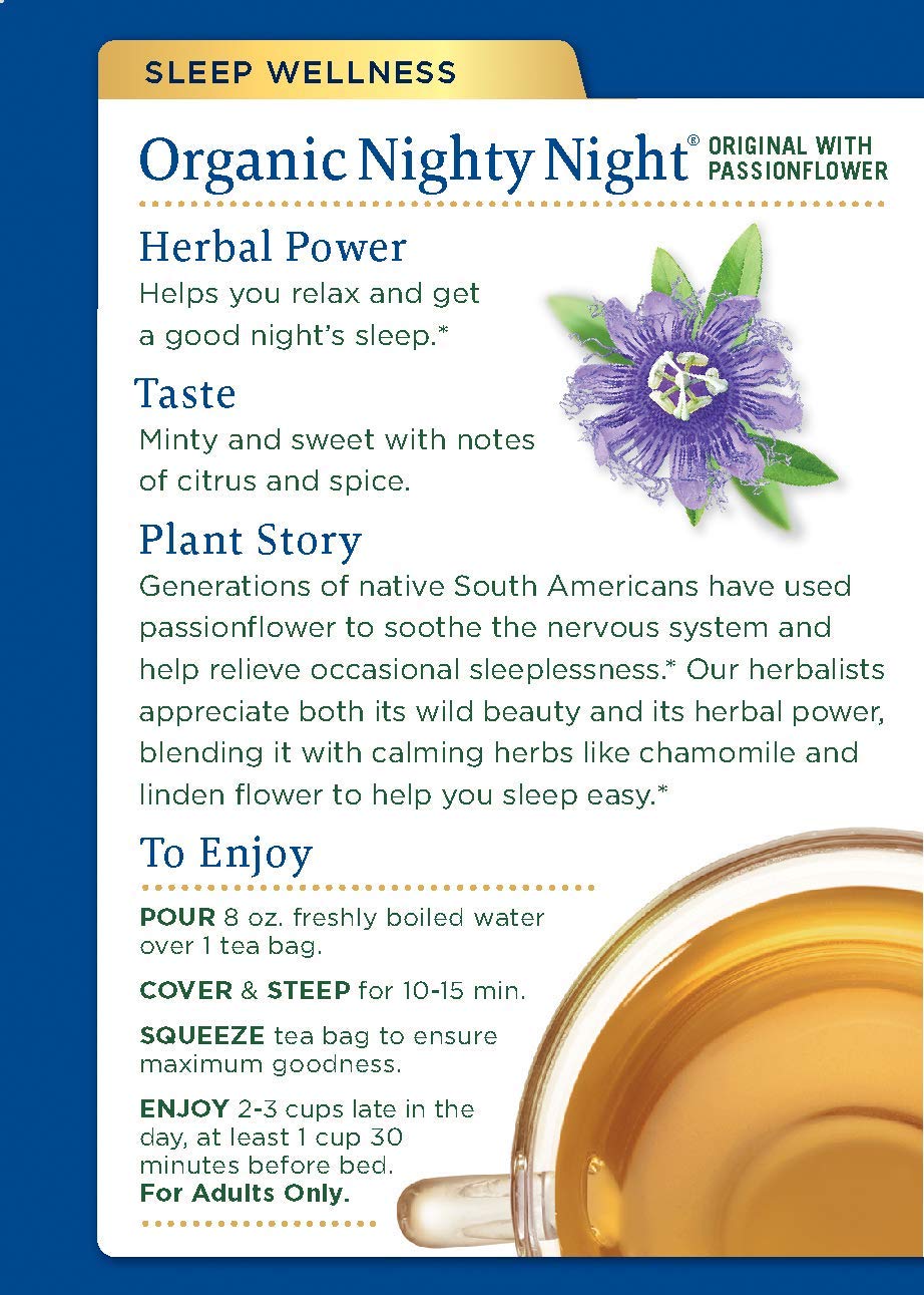 Traditional Medicinals Tea, Organic Nighty Night, Relax & Get A Good Night'S Sleep, 16 Tea Bags