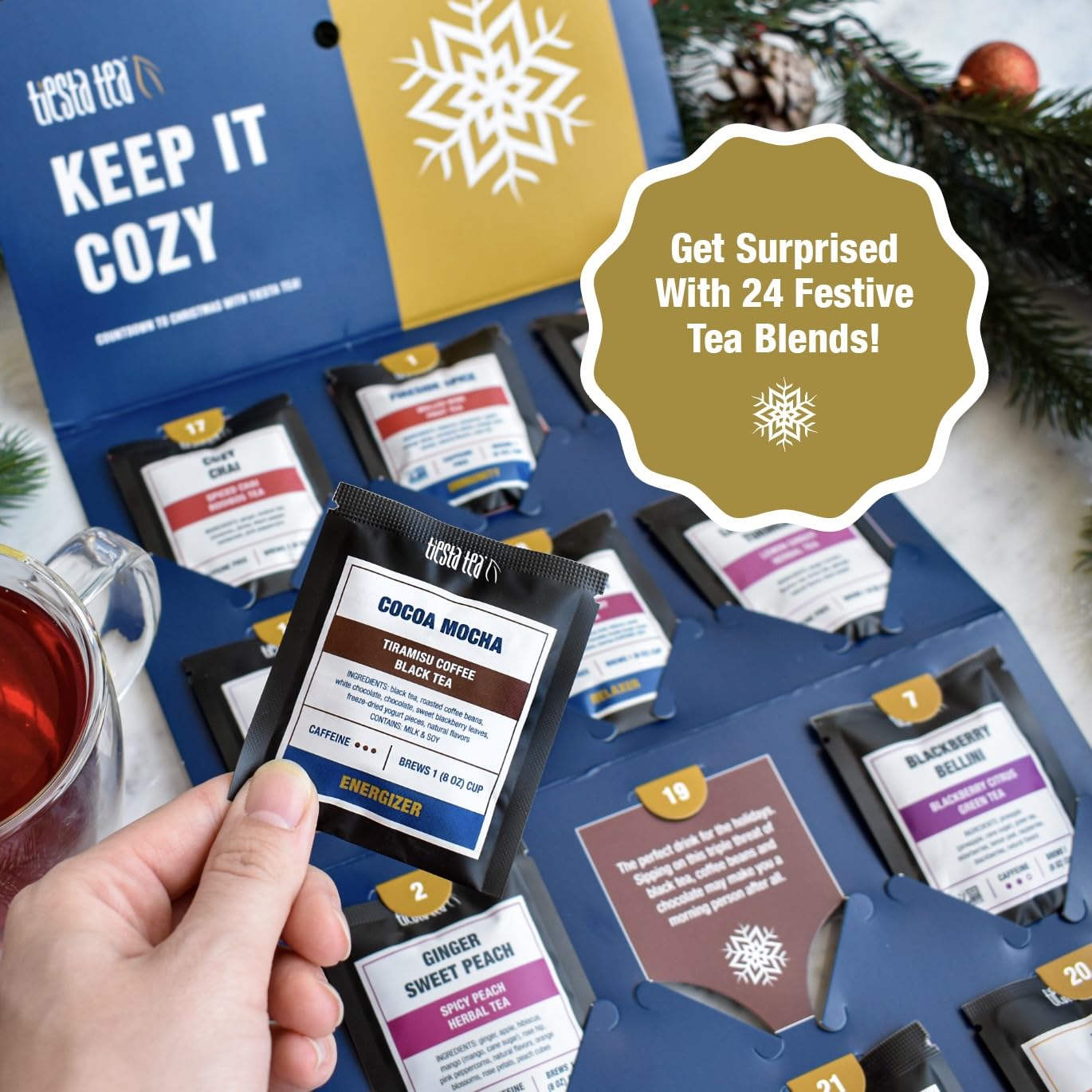 Tiesta Tea - Advent Calendar 2024 | Loose Leaf | 24 Exquisite Loose Leaf Blends | Perfect Variety Pack For Brew Lovers | Limited
