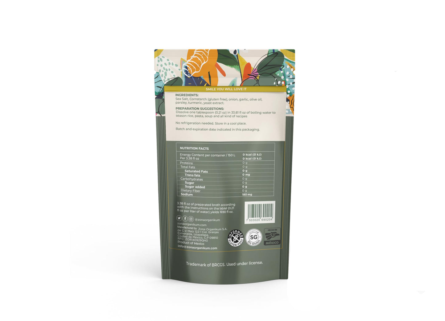 ZONA ORGANIKUM Vegan Vegetable Broth Seasoning Powder 31.74 oz, No MSG, No Artificial Colors or Preservatives, Gluten Free, Suga