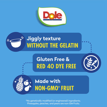 Dole Fruit Bowls Mixed Fruit in Black Cherry Gel, Gluten Free Snack, 4.3 oz, Pack of 24 Cups