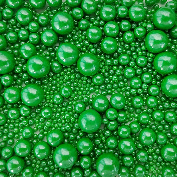 Edible Christmas Green Sugar Pearls Candy Sprinkles 120G/ 4.23Ounce Baking Cake Sprinkles Cupcake and Cake Topper Cookie Decorat