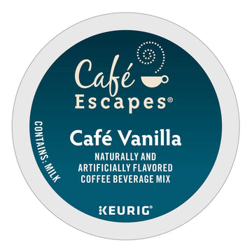 Caf Escapes Caf Vanilla, Keurig Single-Serve K-Cup Pods, 24 Count